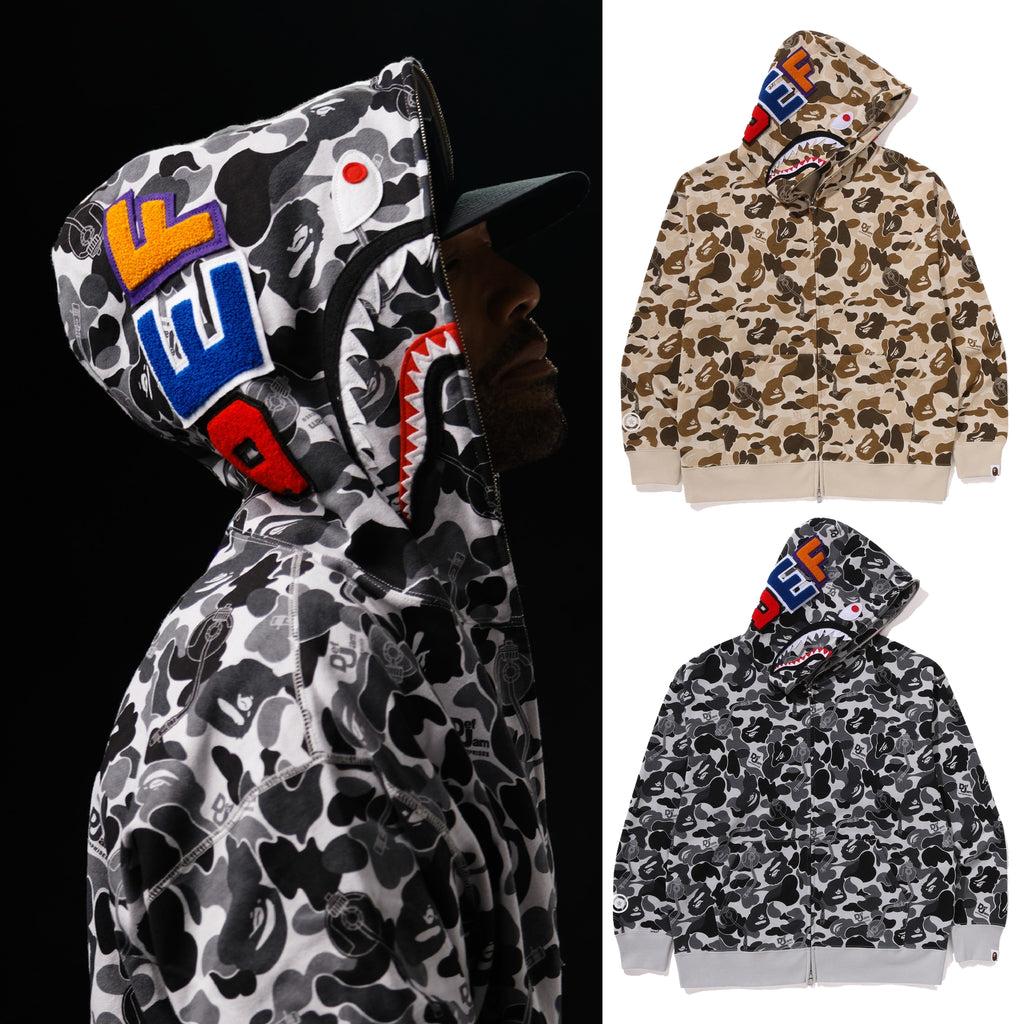 トップス BAPE DEF JAM CAMO SHARK FULL ZIP HOODIE BAPE X DEF JAM CAMO SHARK RELAXED FIT FULL ZIP HOODIE – eu.bape.com