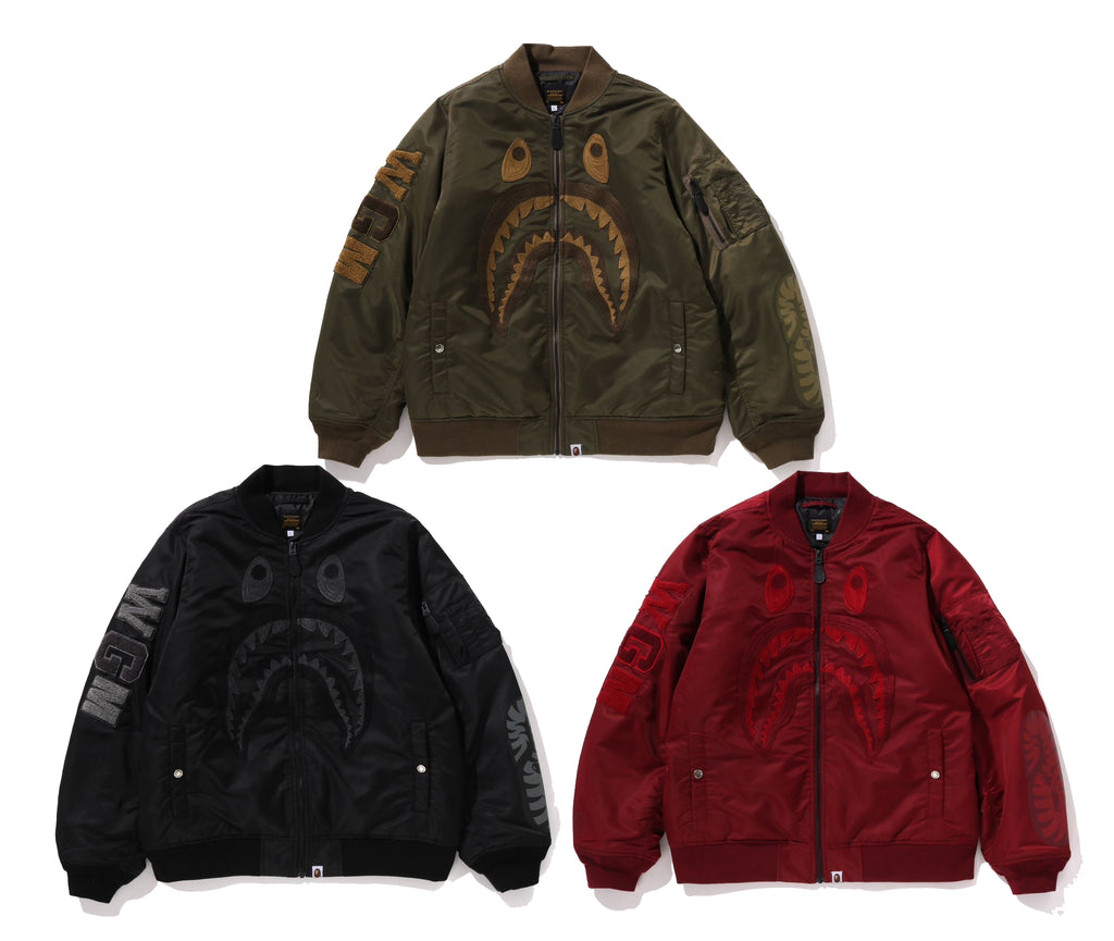 A BATHING APE SHARK MA-1 JACKET – happyjagabee store