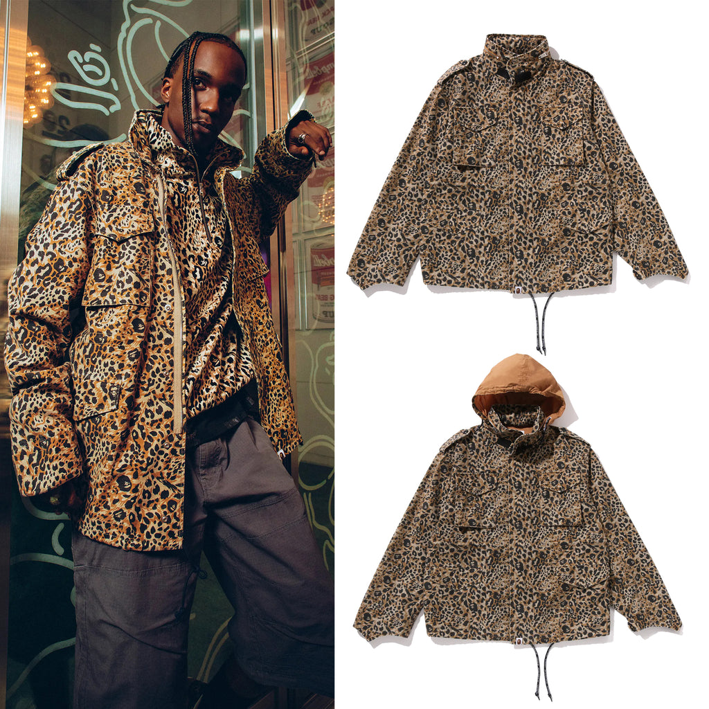 A BATHING APE WILD LEOPARD PATTERN M-65 JACKET – happyjagabee store