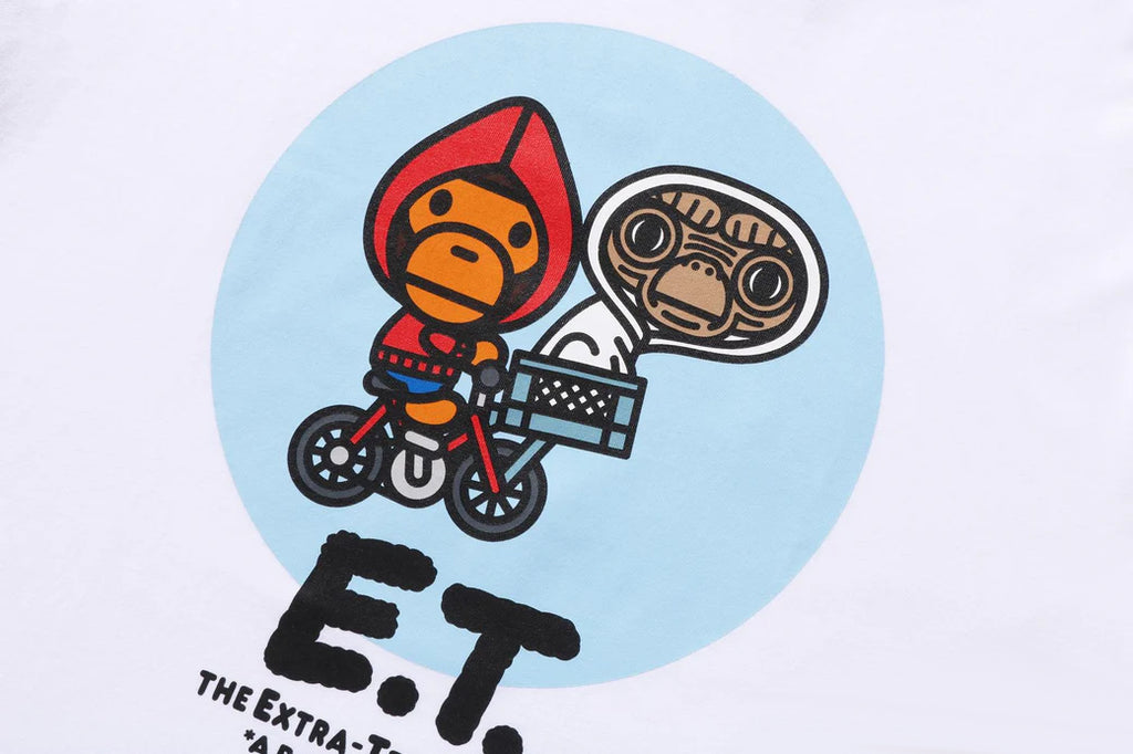 A BATHING APE BAPE KIDS BAPE X E.T. BABY MILO L/S TEE