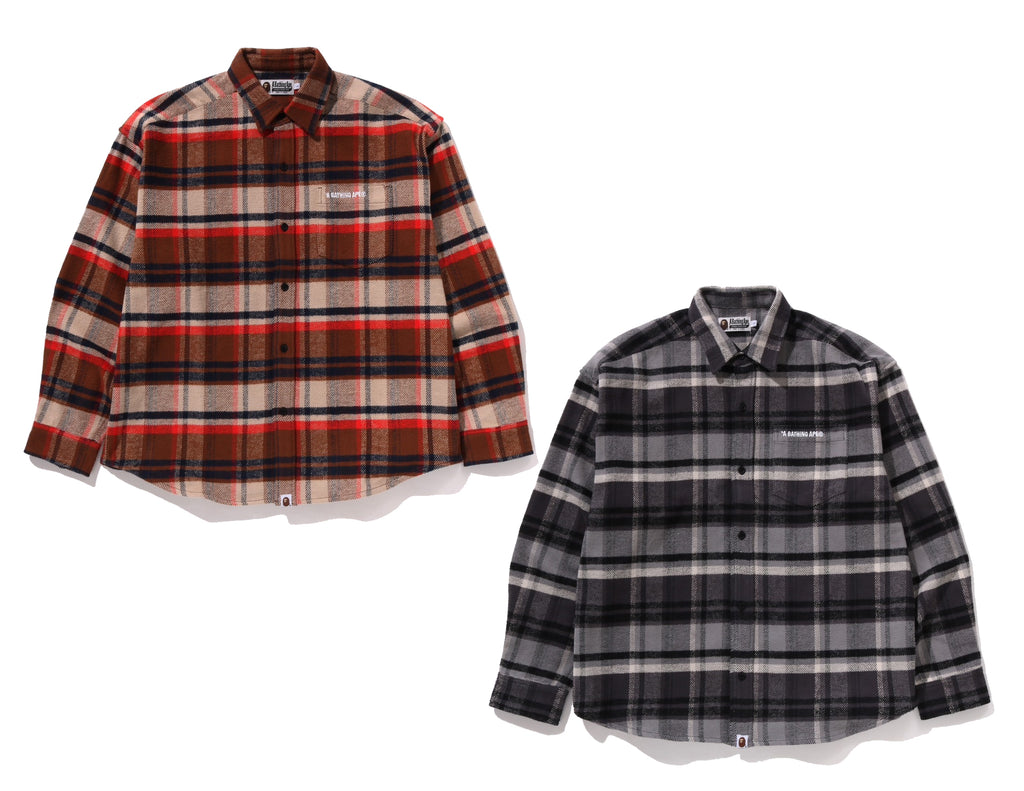 ジャケット・アウター A Barhing Ape Flannel Jacket A BATHING APE® LOGO CHECK PATTERN PADDED FLANNEL SHIRT JACKET 2023