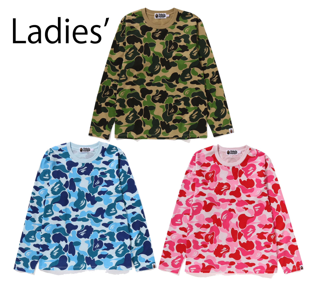 A BATHING APE Ladies' ABC CAMO L/S TEE – happyjagabee store