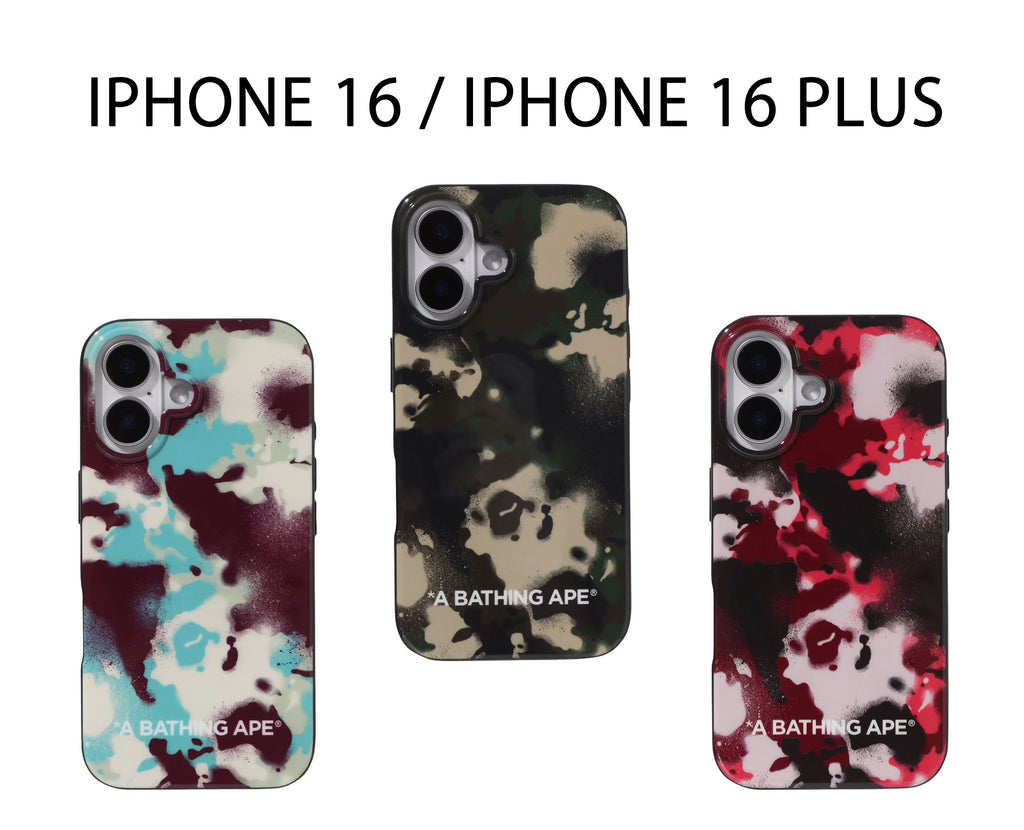 A BATHING APE MAP CAMO IPHONE 16 / IPHONE 16 PLUS CASE