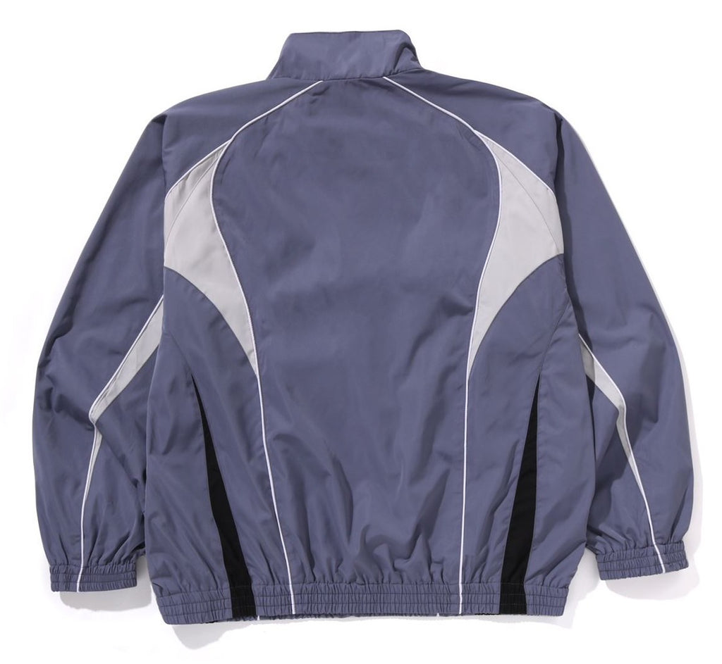 A BATHING APE BATHING APE LOGO NYLON TRACK JACKET Black
