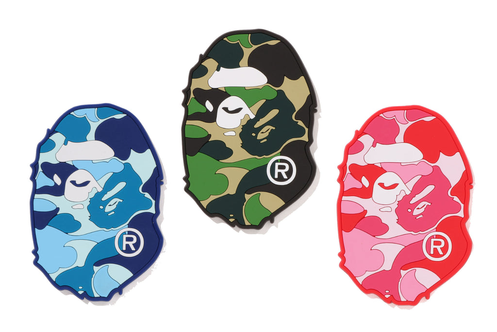 A BATHING APE ABC CAMO APE HEAD RUBBER COASTER – happyjagabee store