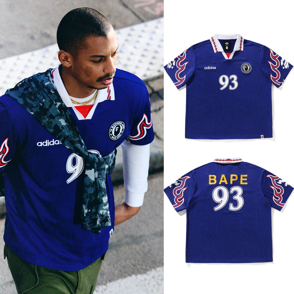 A BATHING APE BAPE x ADIDAS World Cup Pack FLAME JERSEY ( RELAXED