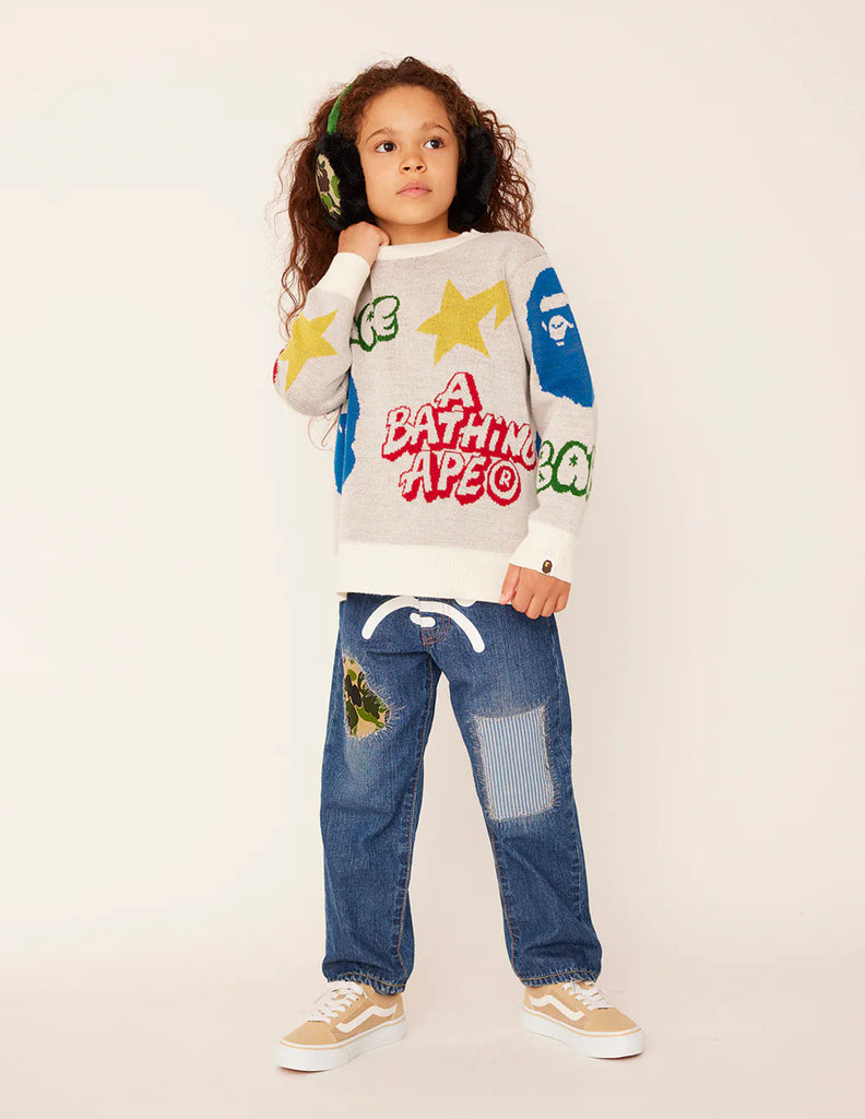 A BATHING APE BAPE KIDS BABY MILO ABC CAMO PATCH DANAGED