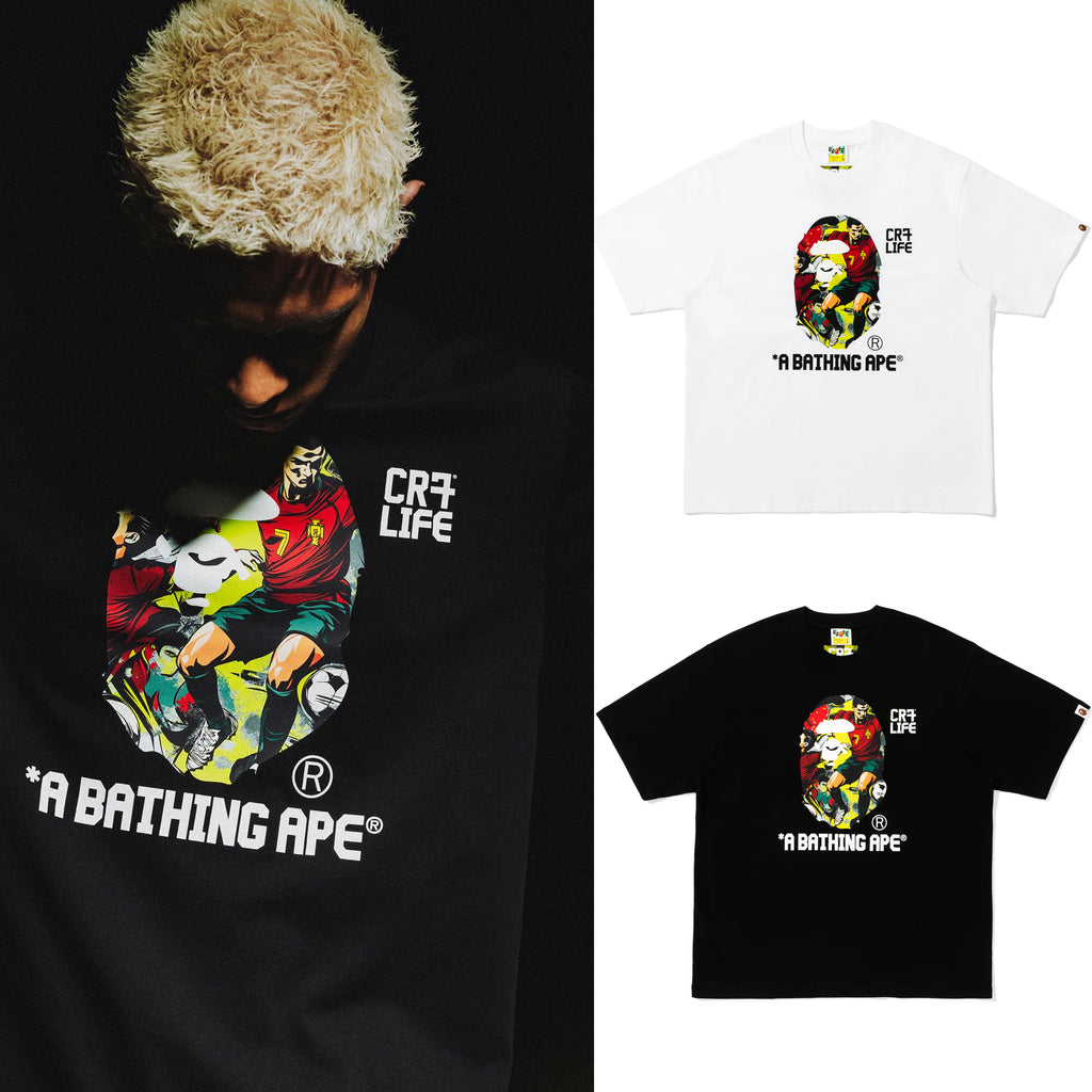 A BATHING APE BAPE x CR7 LIFE GRAPHIC A BATHING APE RELAXED FIT