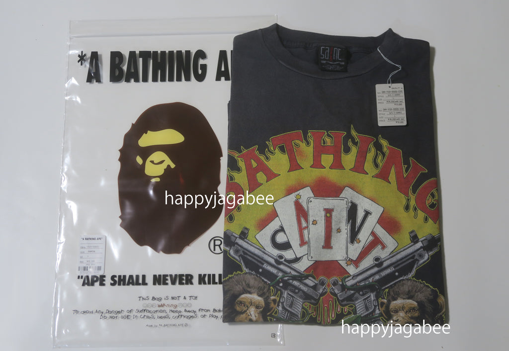 希少！【セントマイケル×BAPE】GUNS TEE BAPE x Saint Mxxxxxx Guns Tee Charcoal Men's - SS24 - US