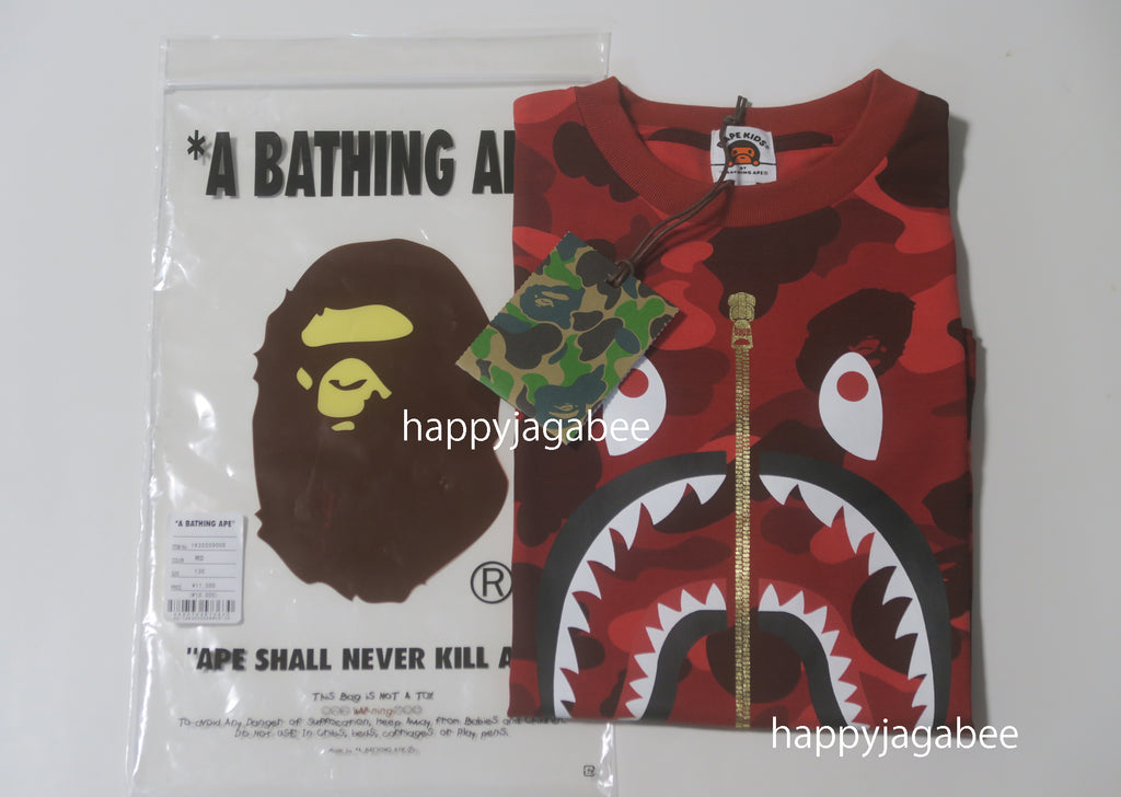 A BATHING APE BAPE KIDS COLOR CAMO SHARK TEE – happyjagabee