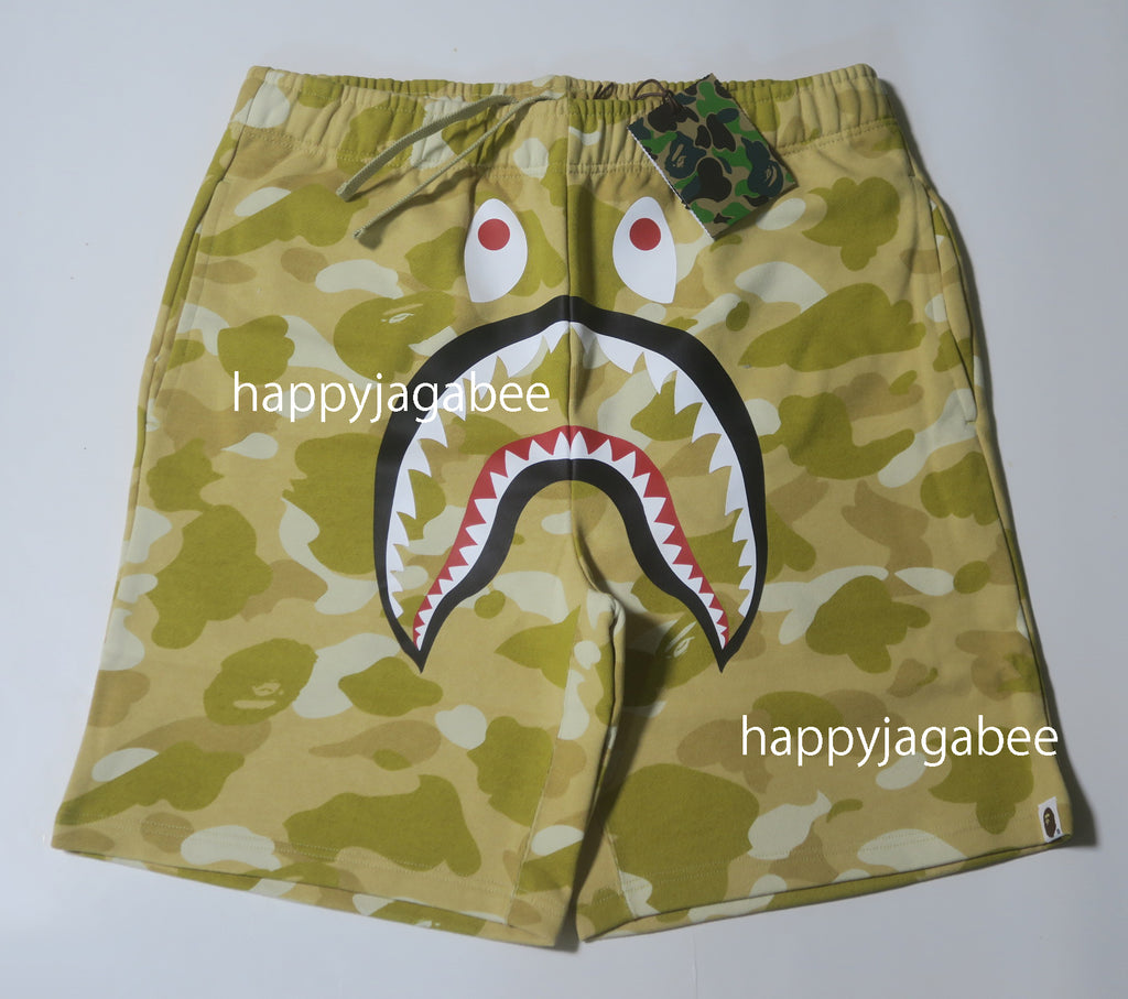 A BATHING APE COLOR CAMO SHARK SWEAT SHORTS – happyjagabee store