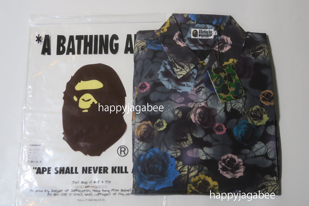 A BATHING APE FLORAL CAMO BATHING APE LOGO NYLON COACH A BATHING APE FLORAL CAMO BATHING APE LOGO NYLON COACH