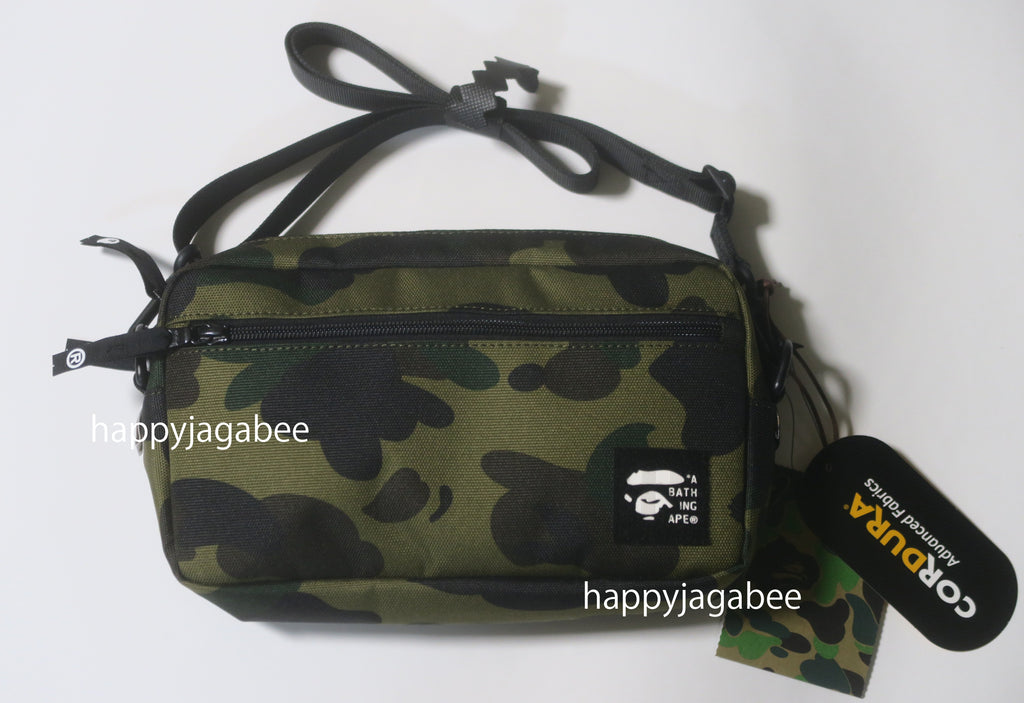 A BATHING APE 1ST CAMO CORDURA PHONE SHOULDER BAG