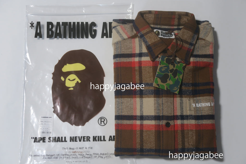 メロス　A BATHING APE /エイプ/フランネル/ネルシャツ A BATHING APE® BAPE Check Flannel Shirt | Bape official