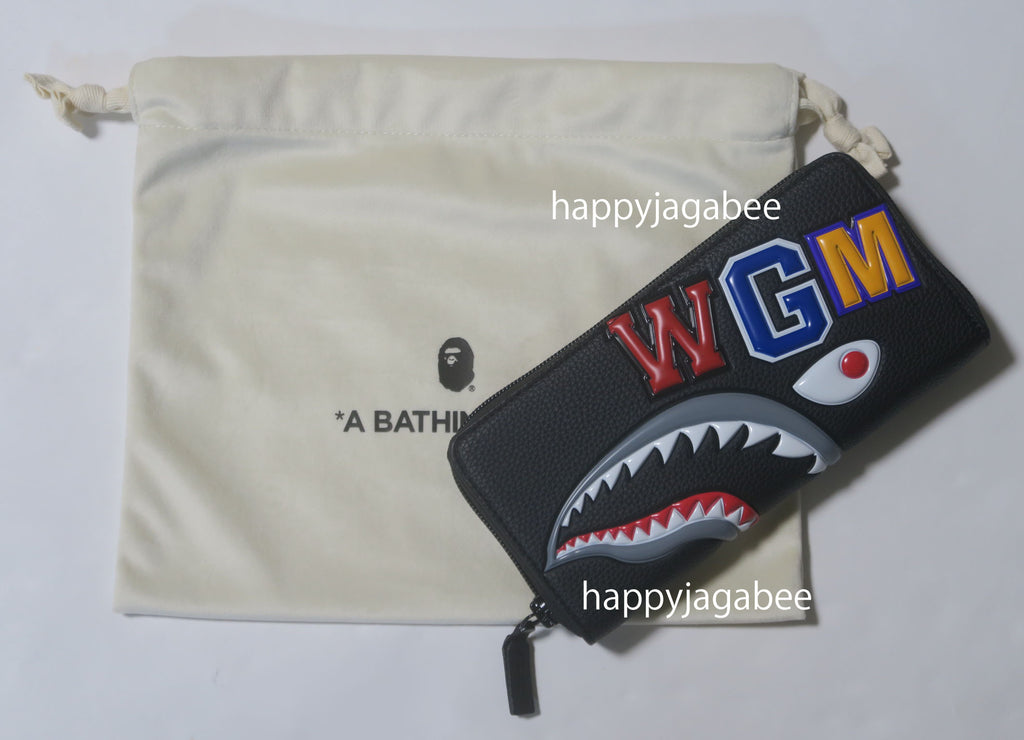 A BATHING APE SHARK LONG WALLET – happyjagabee store