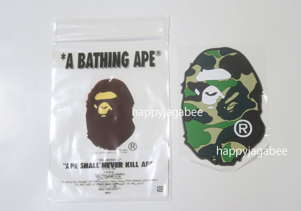 A BATHING APE ABC CAMO APE HEAD RUBBER COASTER – happyjagabee store