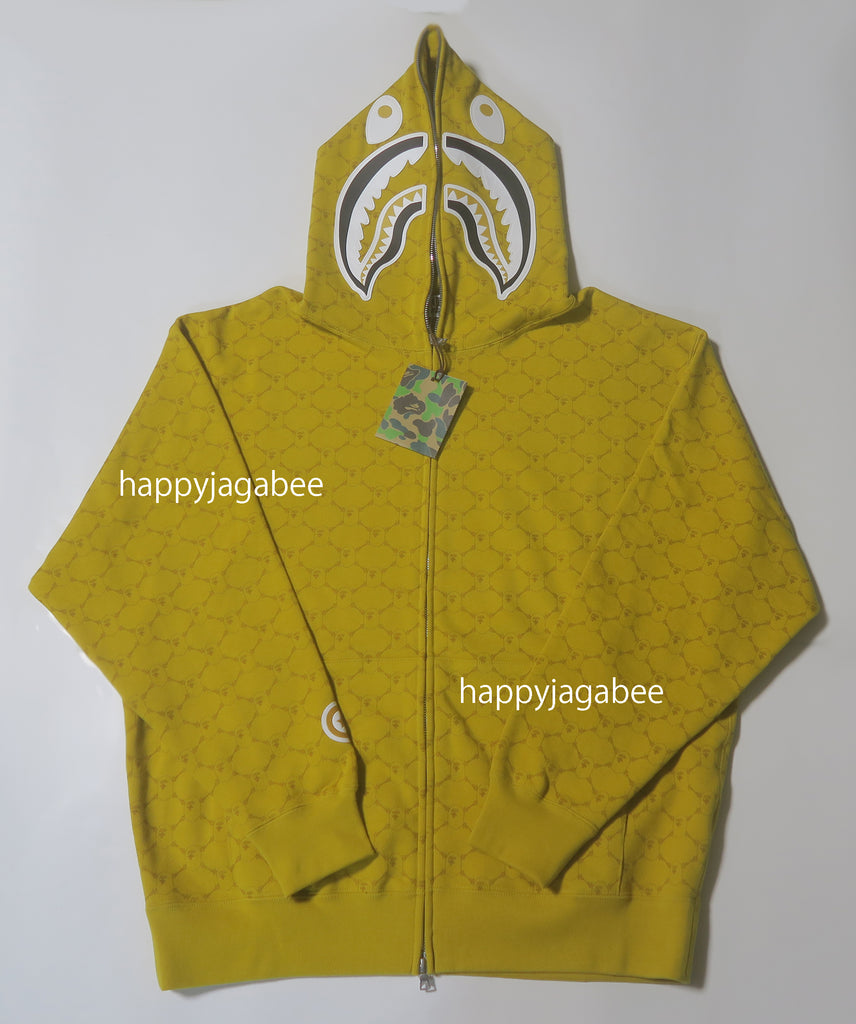 A BATHING APE COLLEGE MONOGRAM RELAXED FIT SHARK FULL ZIP