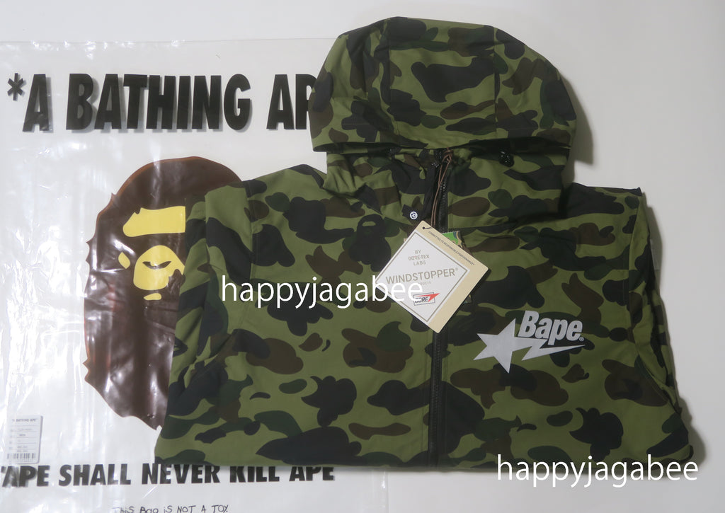 A BATHING APE WIND STOPPER PRODUCTS BY GORE-TEX LABS 1ST CAMO