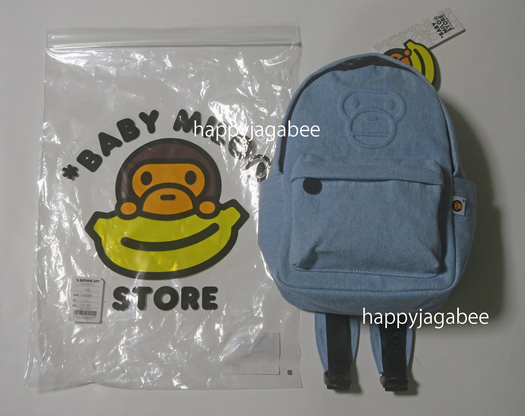 【A BATHING APE】BABY MILO DENIM MINI BAGPACK A BATHING APE BAPE BABY MILO DENIM MINI BAGPACK H11.1' × W7