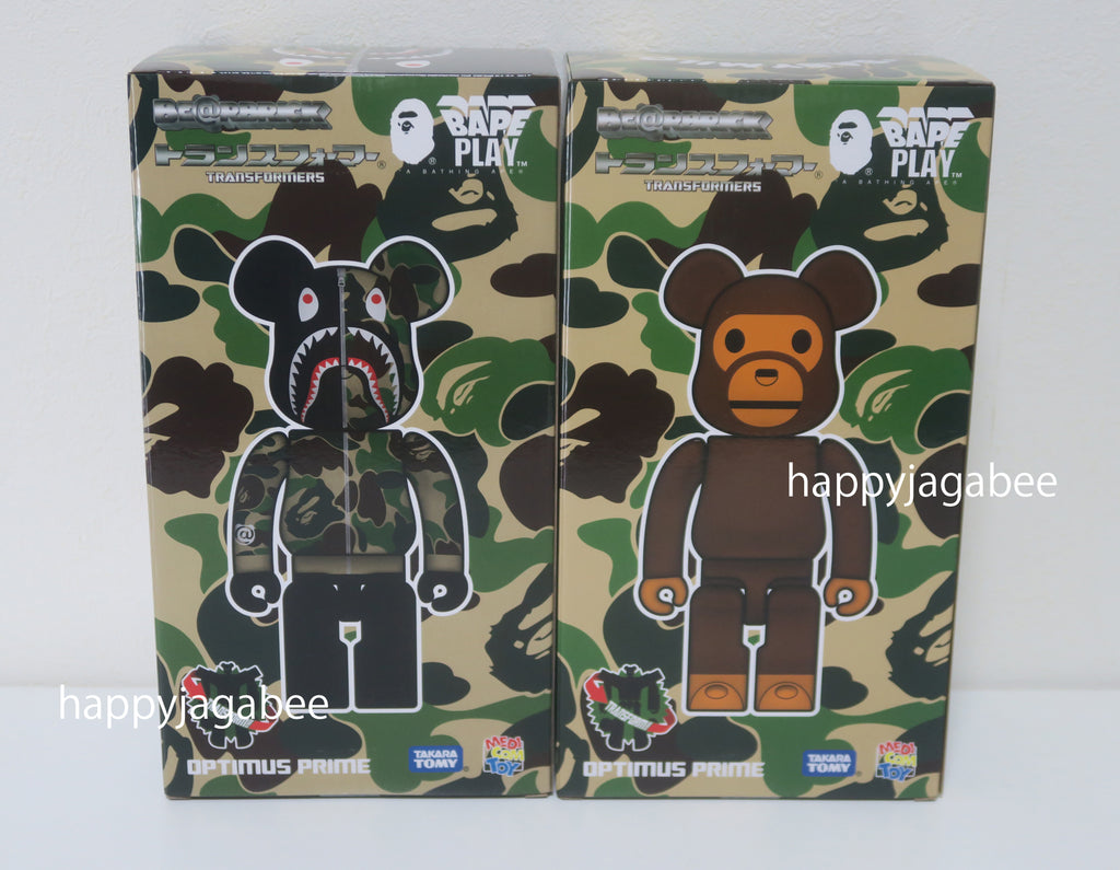 A BATHING APE BAPE x TRANSFORMERS x BE@RBRICK ABC CAMO SHARK
