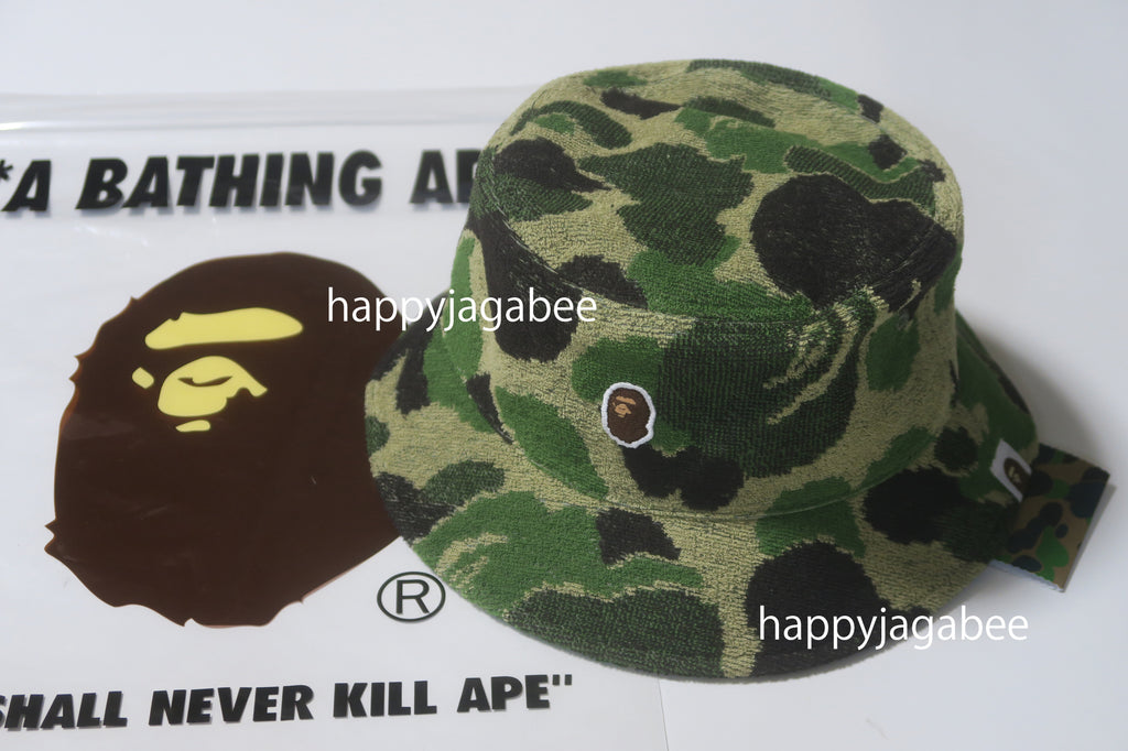 A BATHING APE ABC CAMO PILE JACQUARD BUCKET HAT