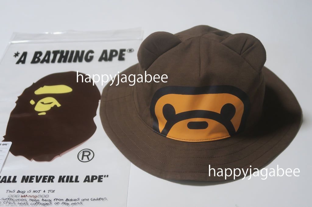 A BATHING APE BAPE KIDS BABY MILO BEAR EAR BABY HAT