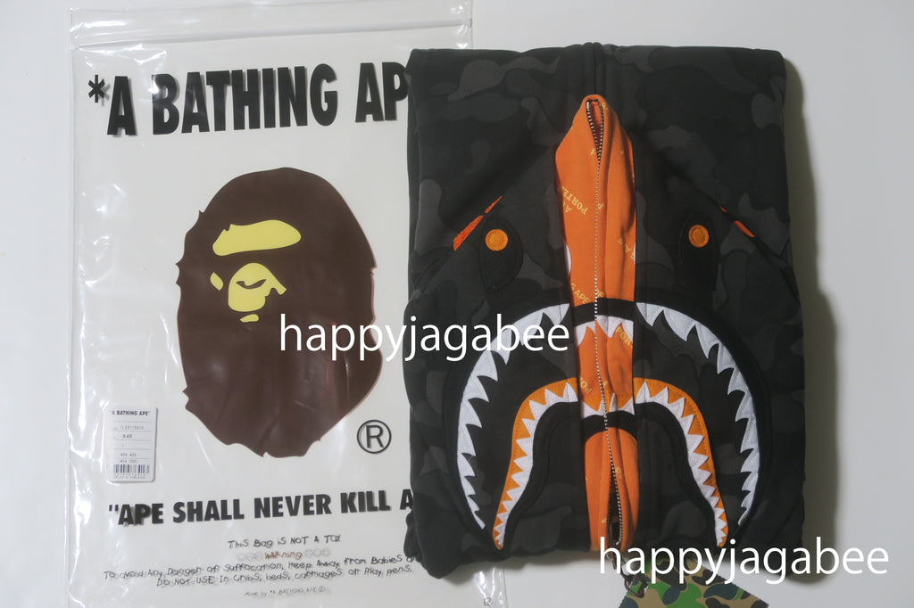 Bape Porter Stand Shark Full Zip Double Hoodie ポーター A BATHING APE BAPE x PORTER STAND SHARK FULL ZIP DOUBLE