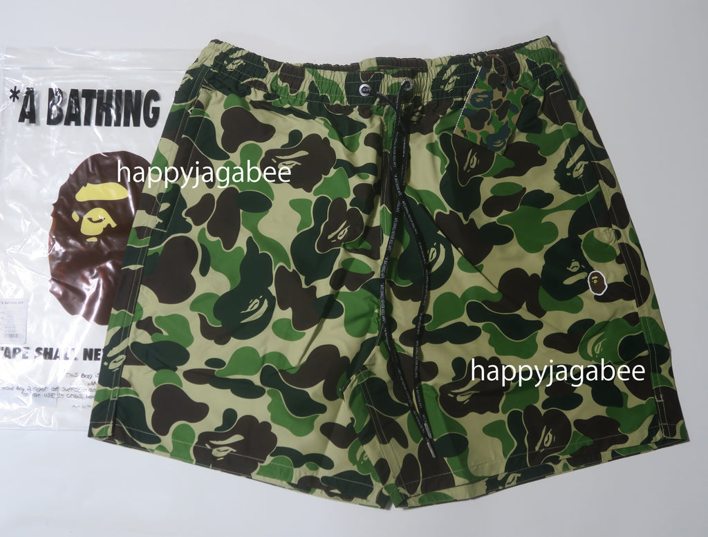 A BATHING APE ABC CAMO ONE POINT RELAXED FIT WATER SHORTS