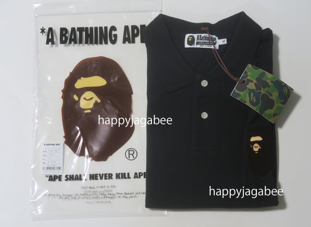 A BATHING APE LARGE APE HEAD POLO SHIRT ONLINE EXCLUSIVE