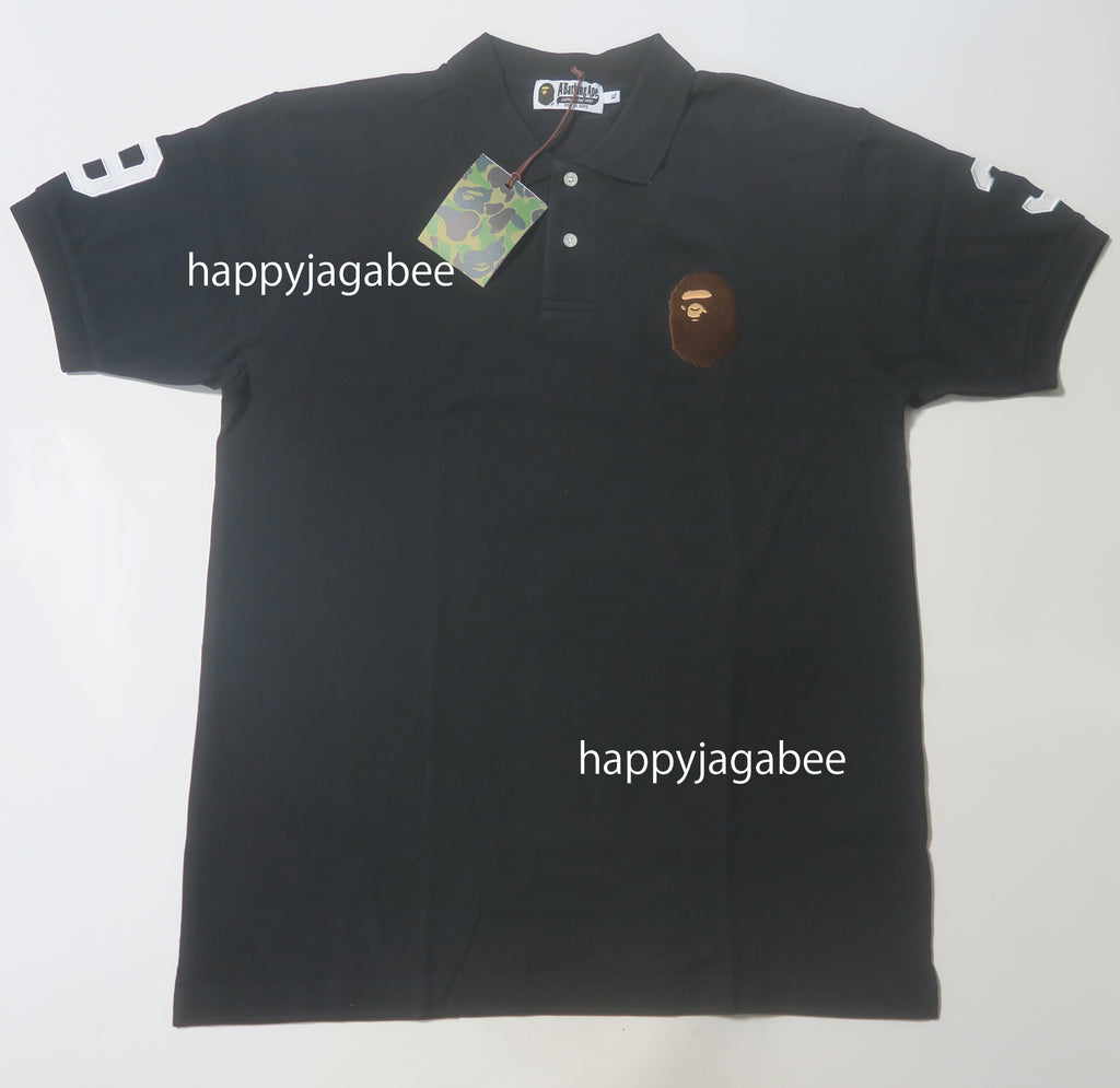 A BATHING APE LARGE APE HEAD POLO SHIRT ONLINE EXCLUSIVE