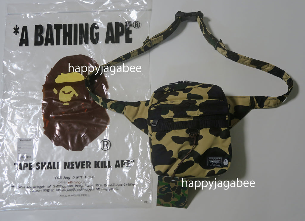 A BATHING APE PORTER 1ST CAMO BODY BAG – happyjagabee store