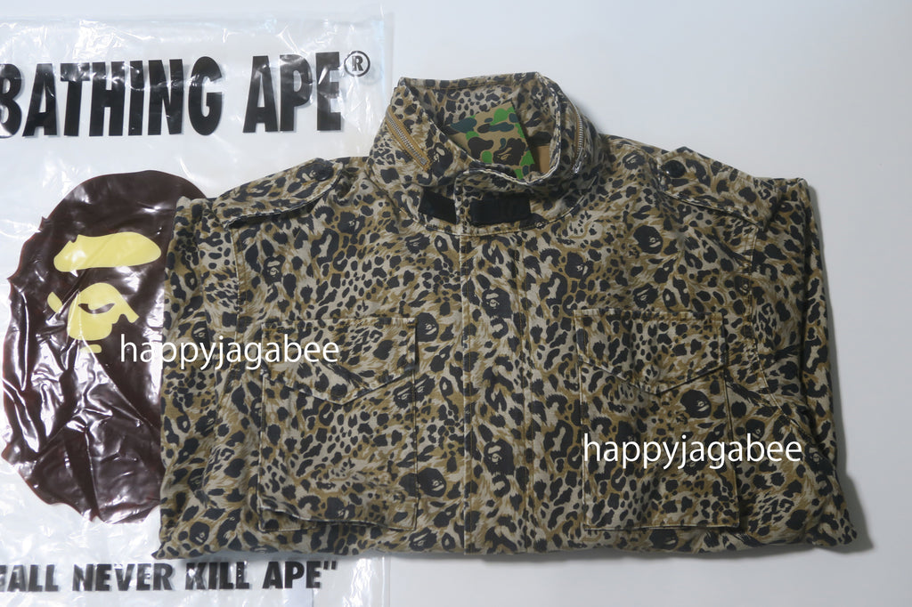 A BATHING APE WILD LEOPARD PATTERN M-65 JACKET – happyjagabee store