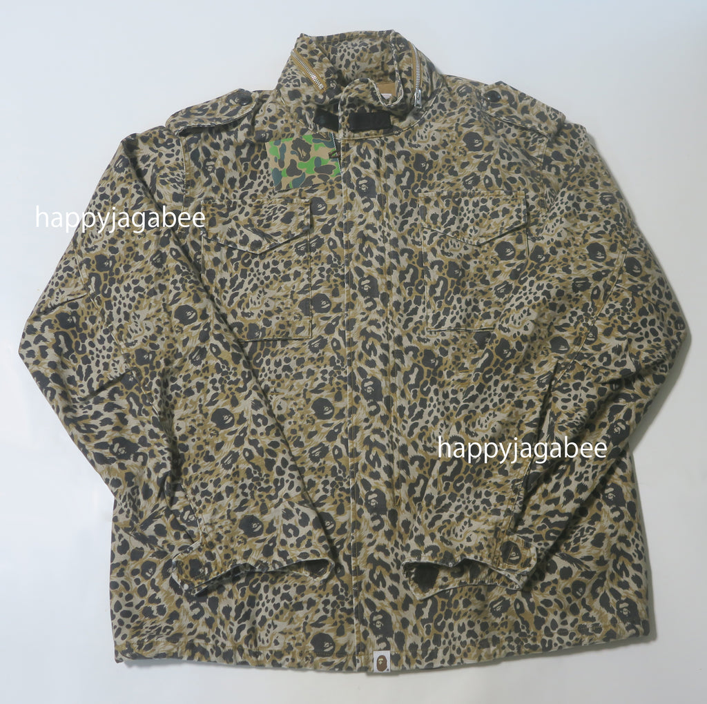 A BATHING APE WILD LEOPARD PATTERN M-65 JACKET – happyjagabee store