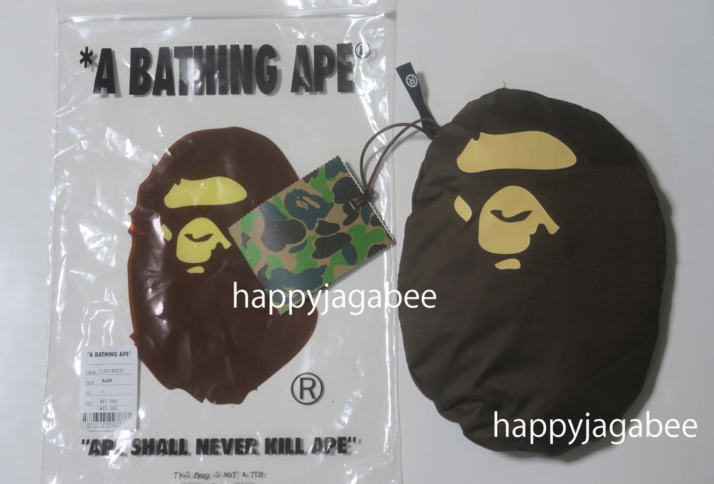 A BATHING APE APE HEAD PACKABLE JACKET – happyjagabee store