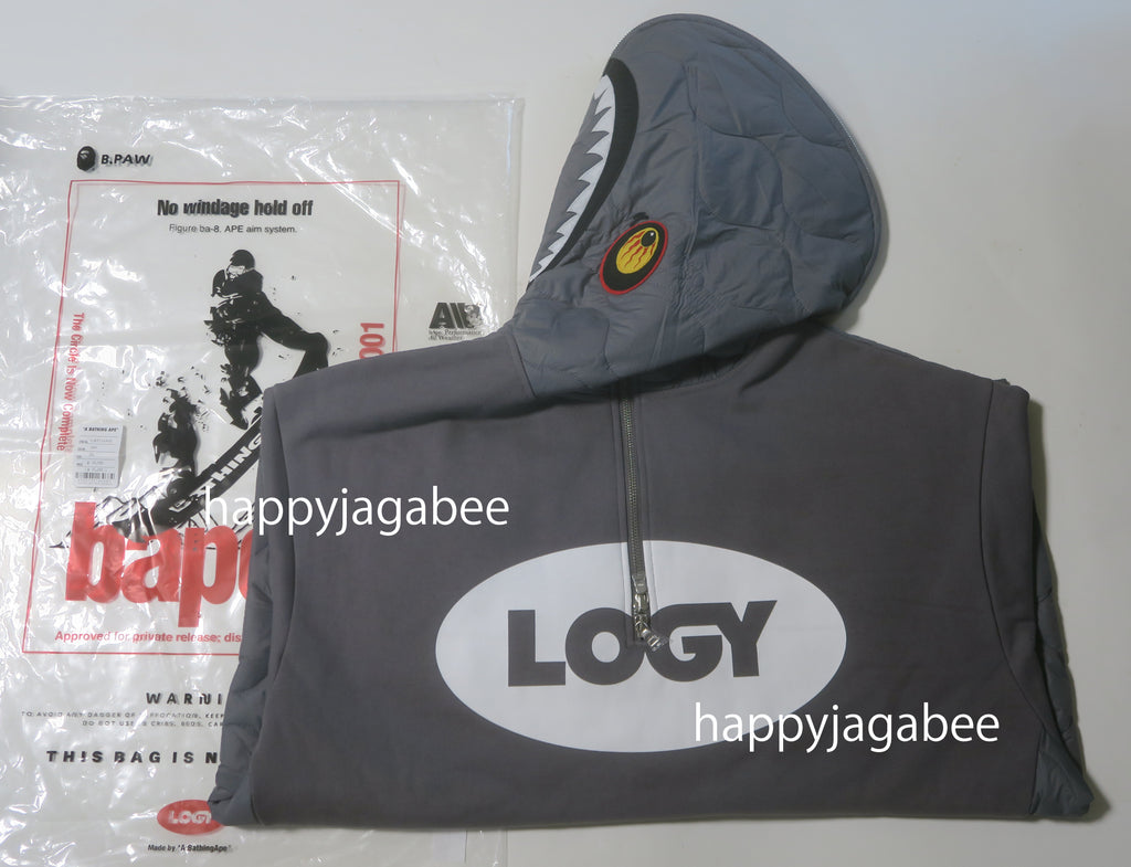A BATHING APE BAPE BY KAZUKI KURAISHI HALF ZIP SHARK RELAXED FIT