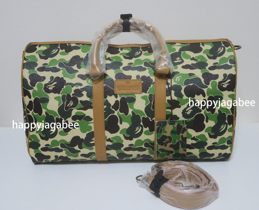 A BATHING APE ABC CAMO PU OSTRICH BOSTON BAG – happyjagabee store
