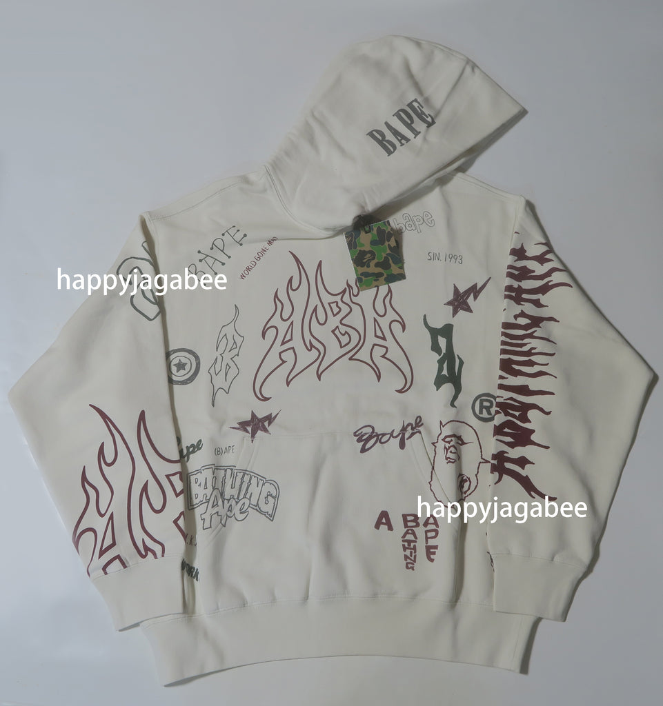 A BATHING APE [Sサイズ] Size XL Aape by *A Bathing Ape Black Wash Gel Print Hoodie