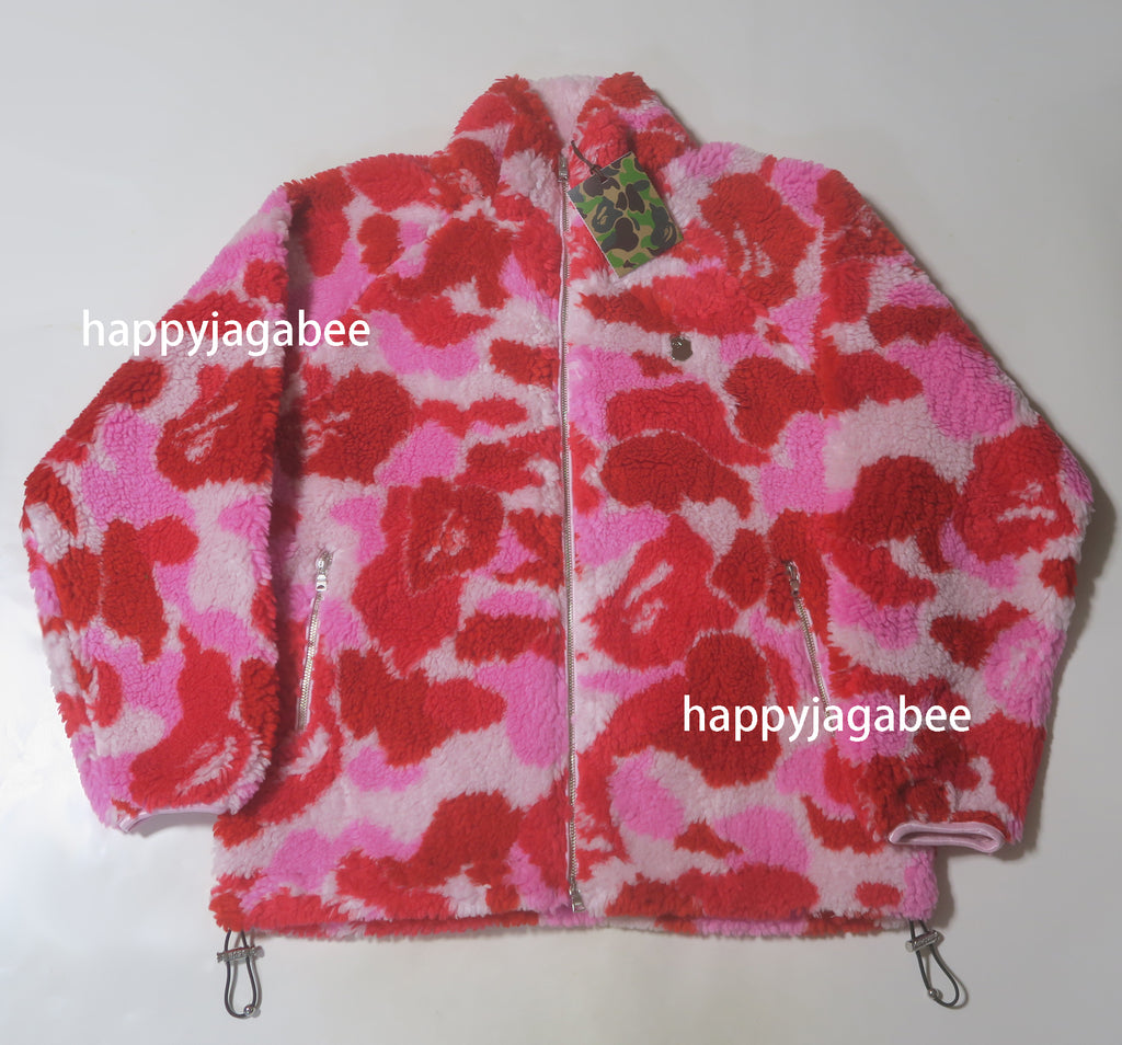 A BATHING APE ABC CAMO METAL ONE POINT BOA JACKET – happyjagabee store