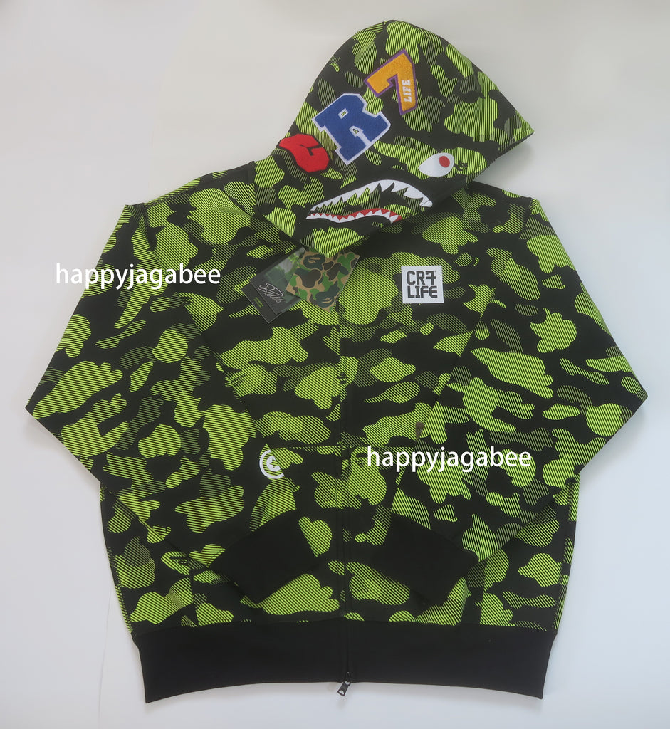 CR7 BAPE CAMO シャーク パーカー a bathing ape A BATHING APE BAPE x CR7 LIFE LOGO RELAXED FIT SHARK FULL ZIP