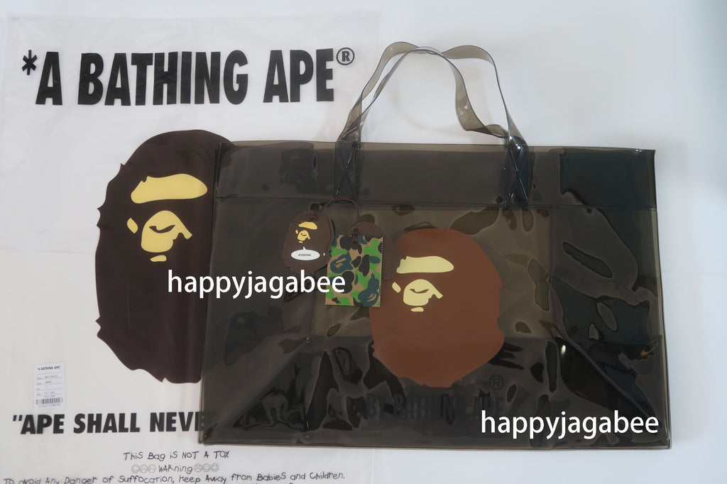 ア ベイジング エイプ A BATHING APE APE HEAD CLEAR BAG – happyjagabee store