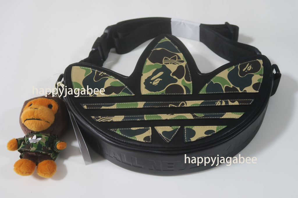 A BATHING APE BAPE x ADIDAS World Cup Pack CAMO TREFOIL SHOULDER BAG