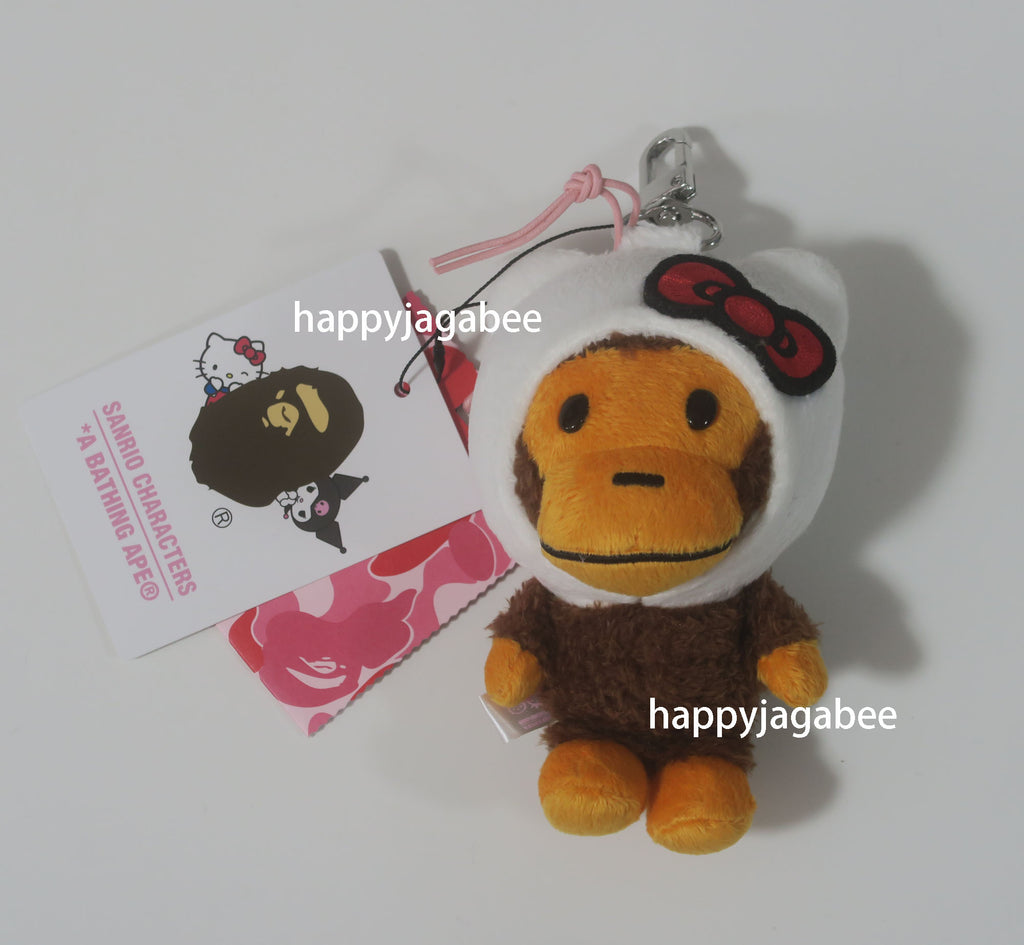 A BATHING APE BAPE x SANRIO CHARACTERS PLUSH DOLL KEYCHAIN HELLO