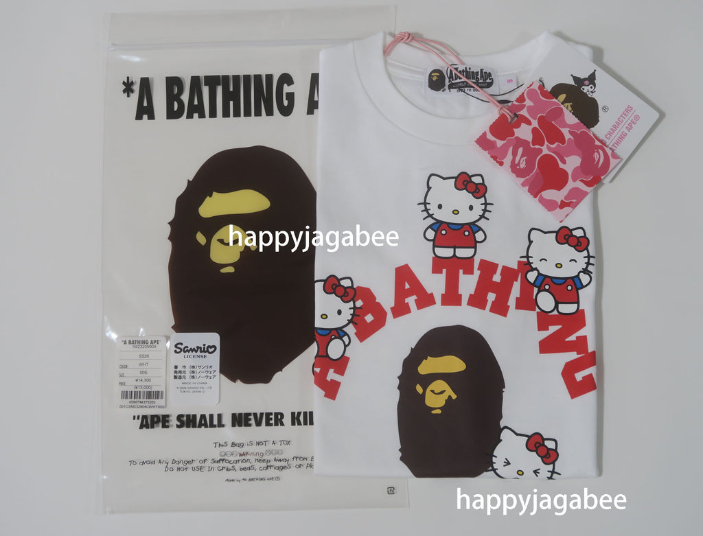A BATHING APE BAPE x SANRIO CHARACTERS MINI TEE HELLO KITTY