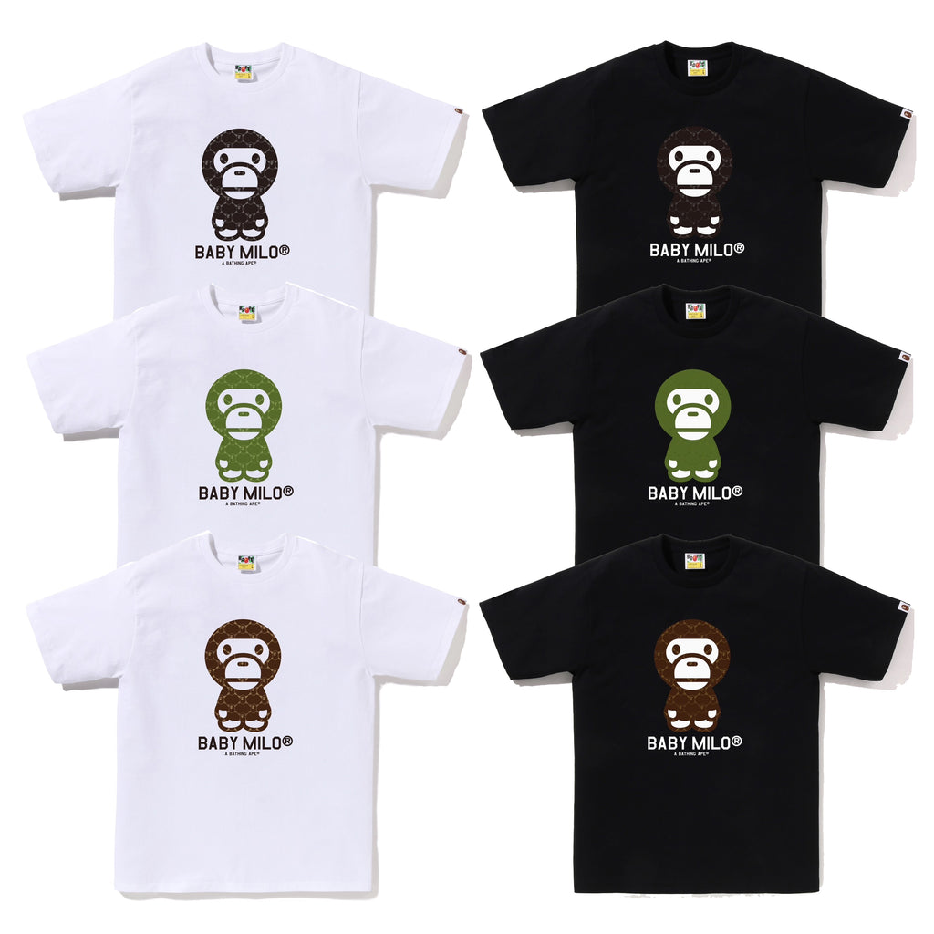 大人気★A BATHING APE COLLEGE MONOGRAM BABY MILO TEE★半袖 COLLEGE MONOGRAM BABY MILO TEE | bape.com