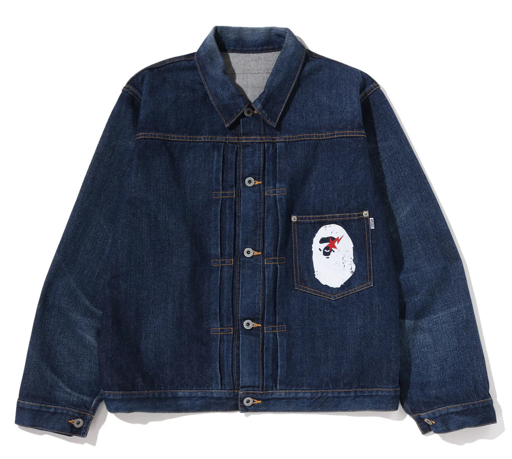 A BATHING APE JAPAN DENIM COLLECTION APE HEAD DENIM JACKET