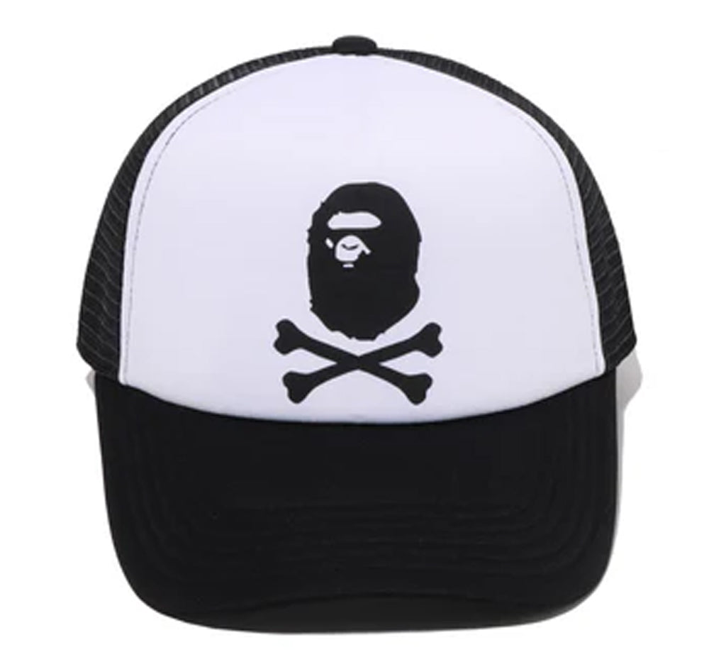 A BATHING APE APE CROSSBONE MESH CAP – happyjagabee store