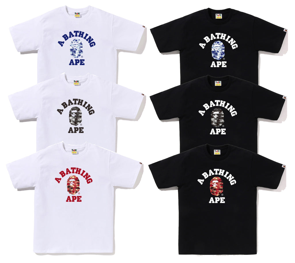 トップス A BATHING APE PALM TREE CAMO COLLEGE T A BATHING APE® Palm Tree Camo College Tee | Bape official