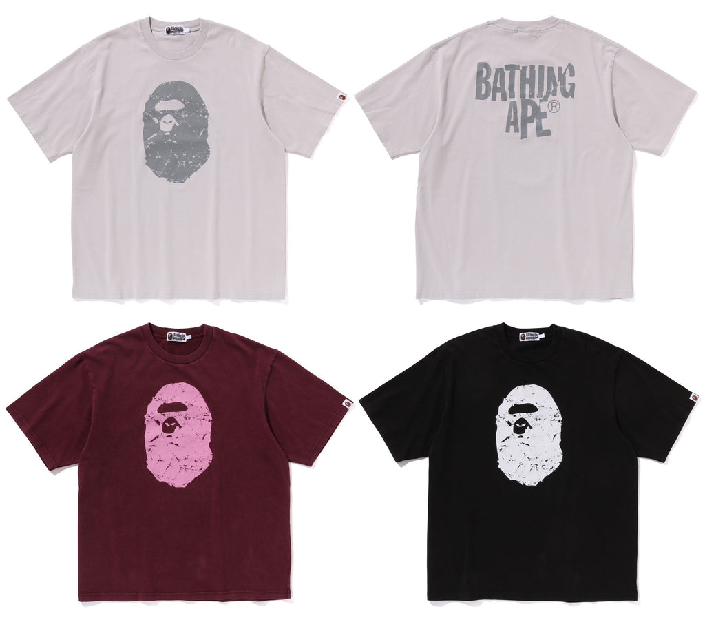 A BATHING APE｜ (Heavy Washed Ape Head Relaxed Fit Tee ( A BATHING APE HEAVY WASHED APE HEAD RELAXED FIT TEE