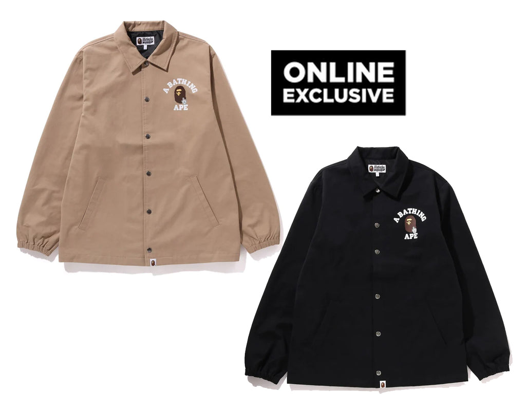 A BATHING APE ONLINE EXCLUSIVE GO APE POINTER COLLEGE COACH JACKET