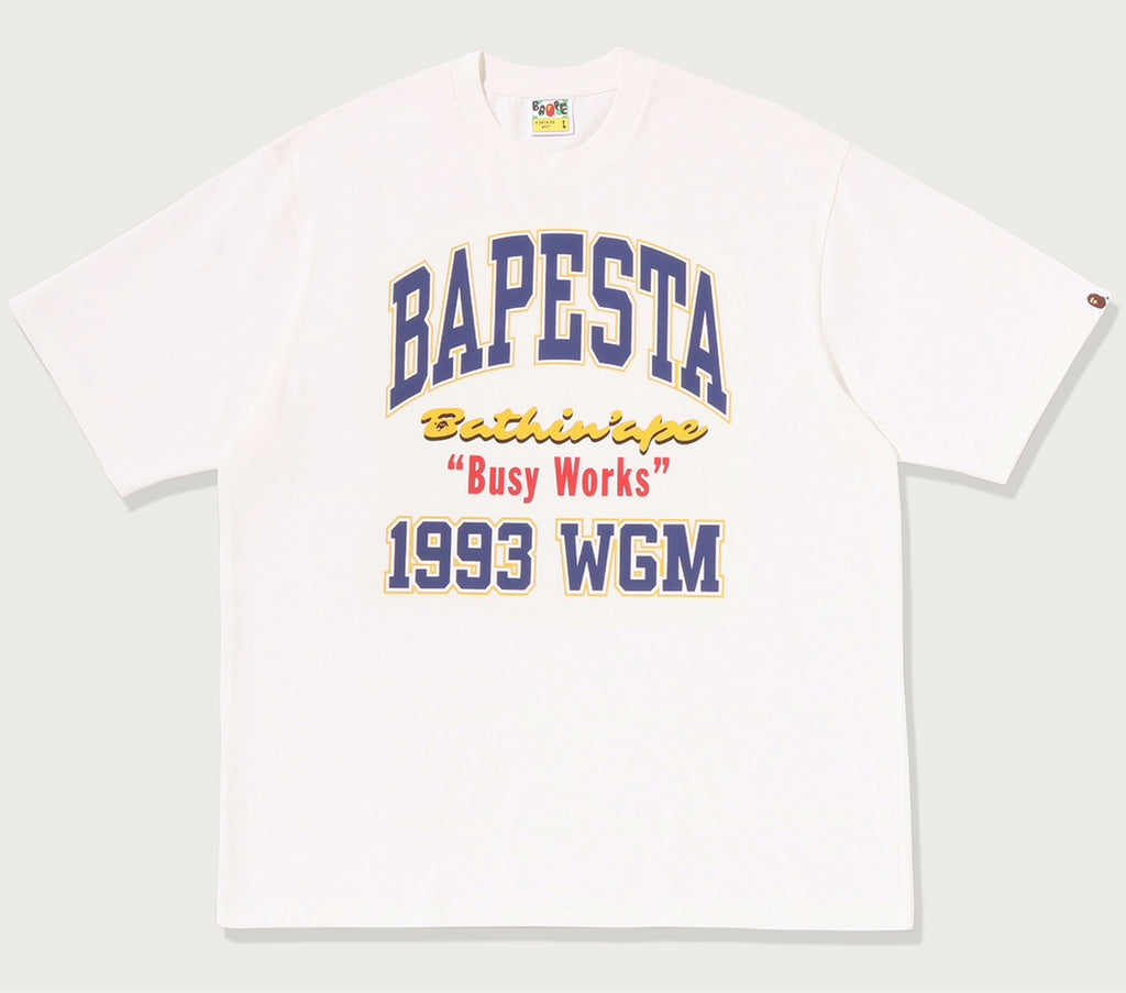 A BATHING APE BAPE STA COLLEGE RELAXED FIT TEE #1